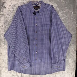 Ariat Mens Pro Series Long Sleeve Plaid Button Up Shirt XXL Blue Western